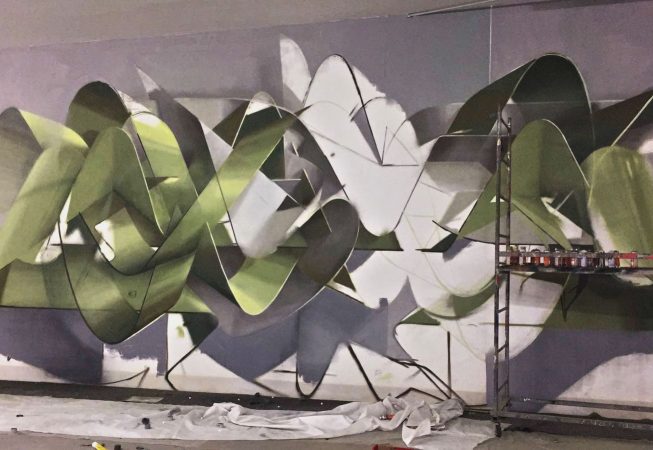 Dado wildstyle at Minarelli's Garage in Cortina D'Ampezzo, work in progress