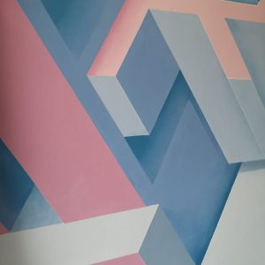 Air Tec factory name lettering wall decoration by Dado - detail view