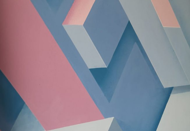 Air Tec factory name lettering wall decoration by Dado - detail view