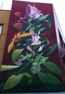 Dado-Block the Wall, flowers, wall dedicated to Servi di Maria, Bologna