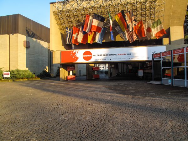 Main entrance of ArteFiera the annual Art fair of the city of Bologna